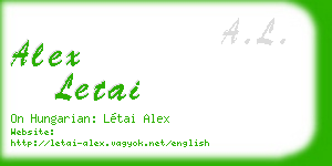 alex letai business card