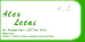 alex letai business card